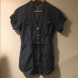 Guess Denim Blouse Worn SZ S